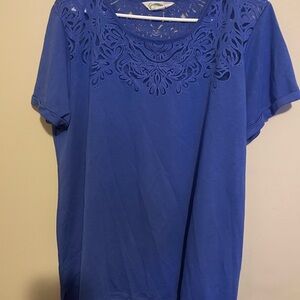 C. Wonder Blue Blouse with Cutout Details